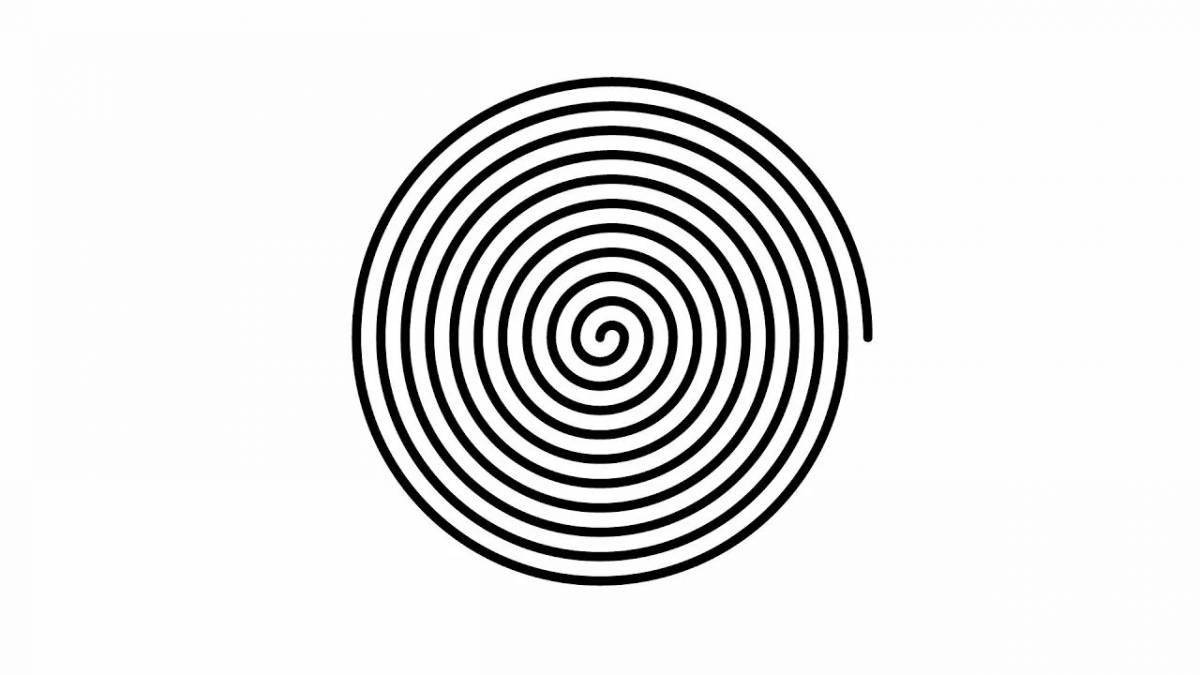 Photo Coloring page graceful circular spiral pattern