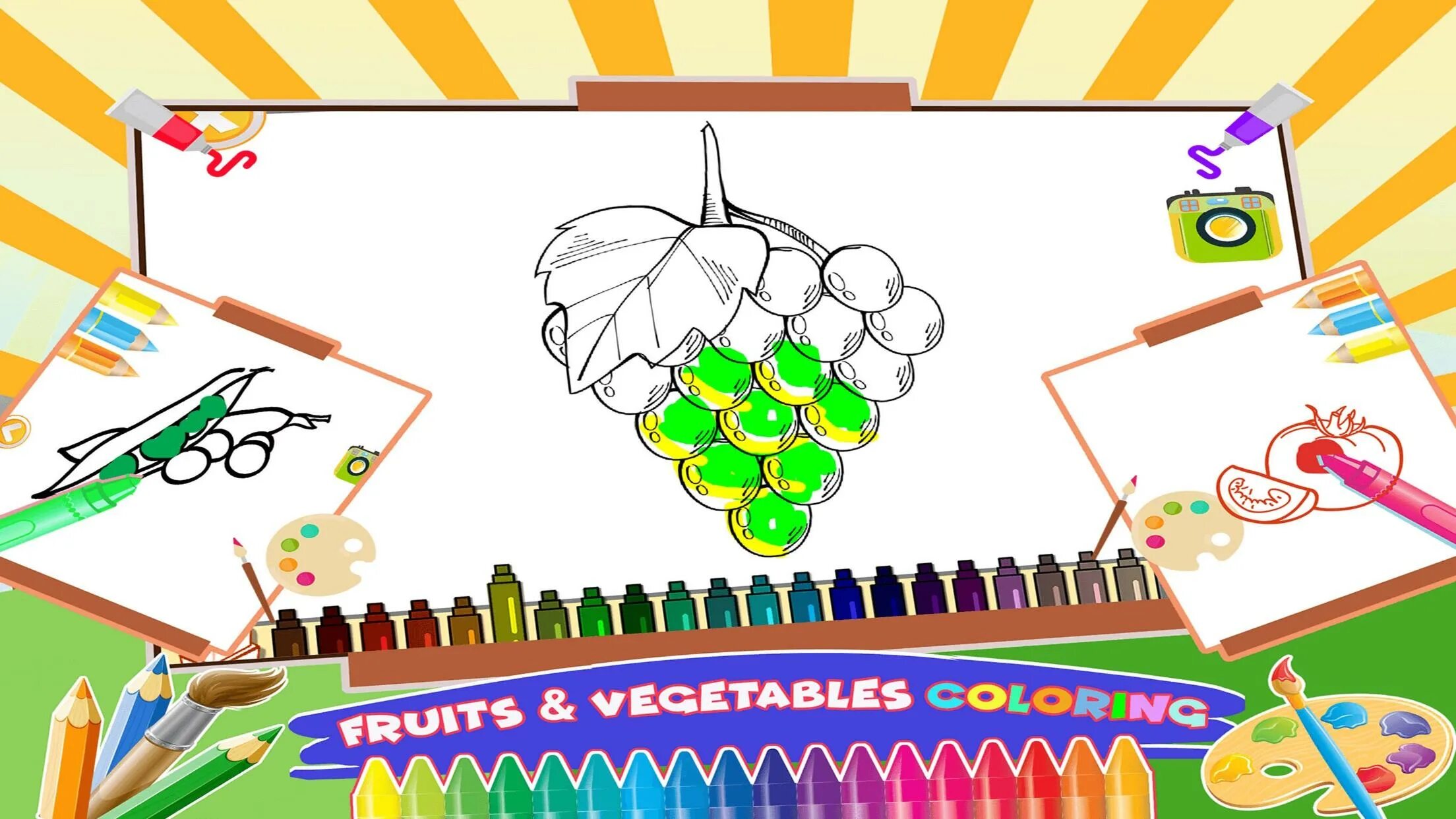 Вдохновляющая игра-раскраска «веерные цвета»