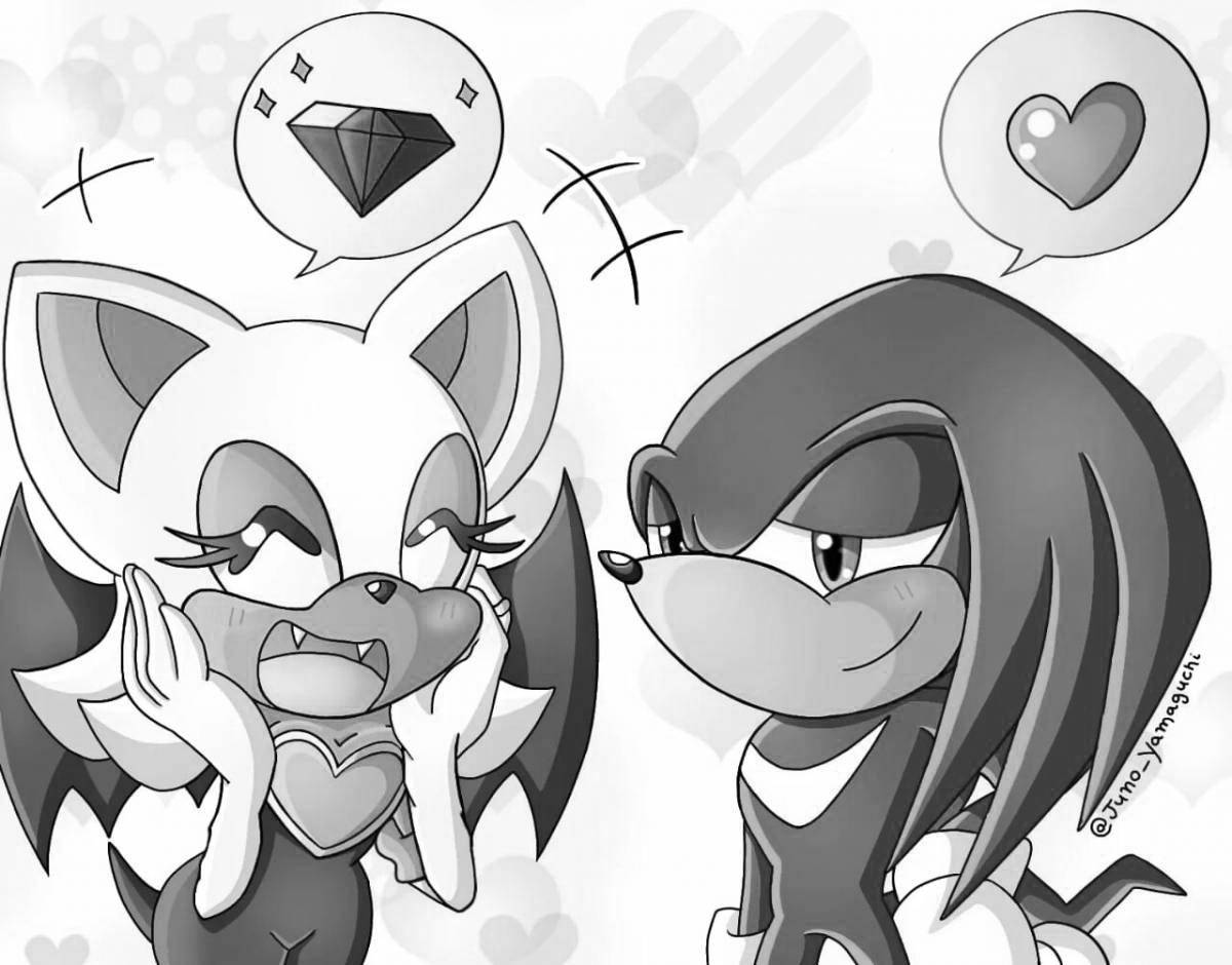 Luminous knuckles and rouge coloring pages