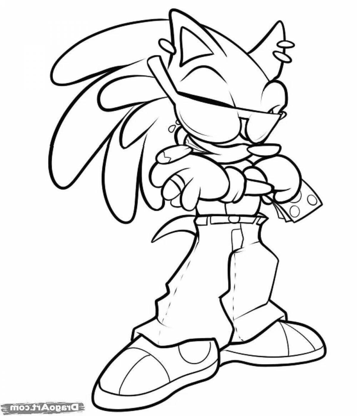 Knuckles and Rouge Holiday Coloring Page