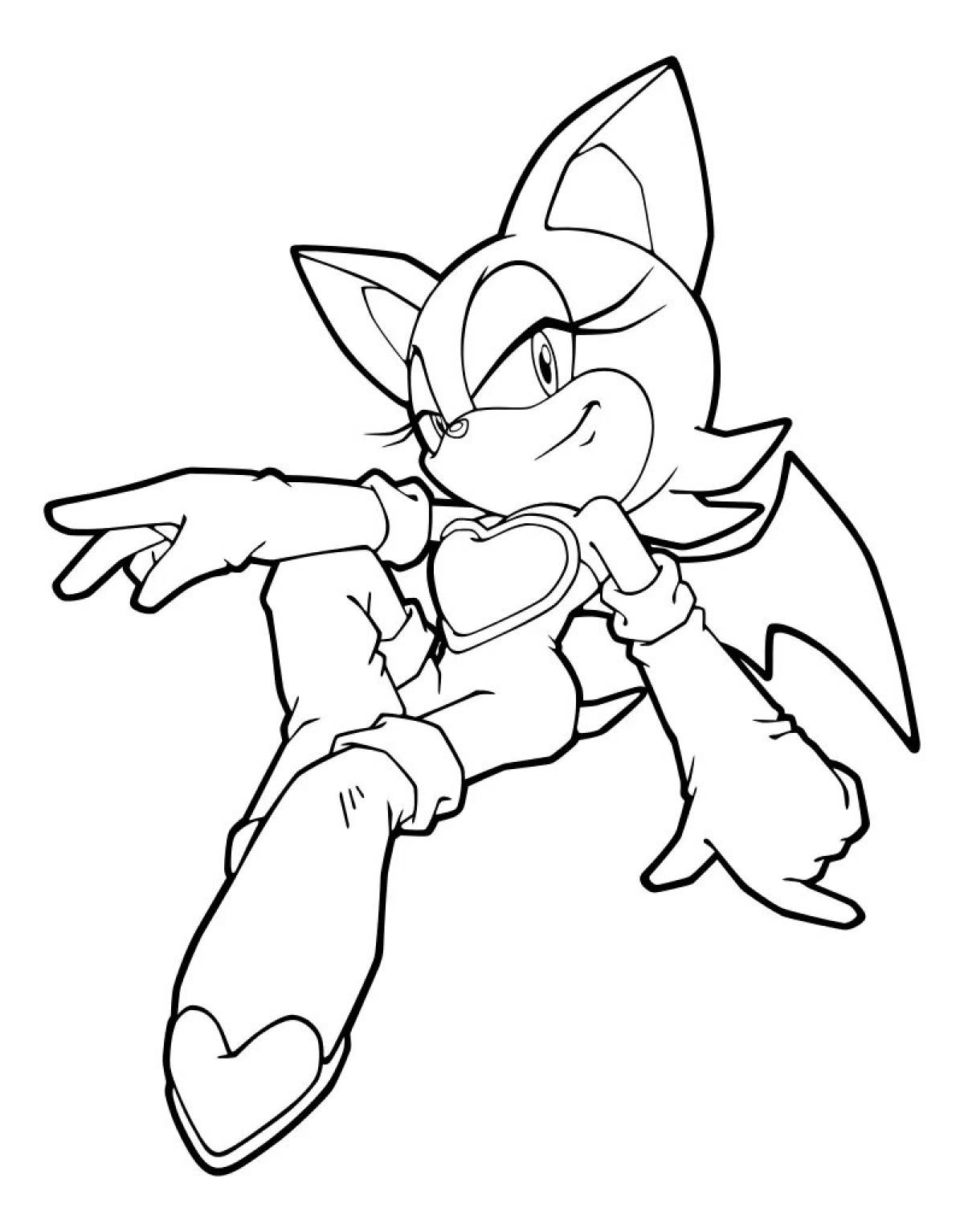Fancy coloring knuckles and rouge
