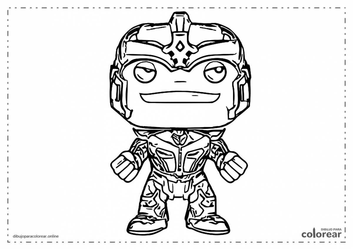 Яркая раскраска funko pop fortnite