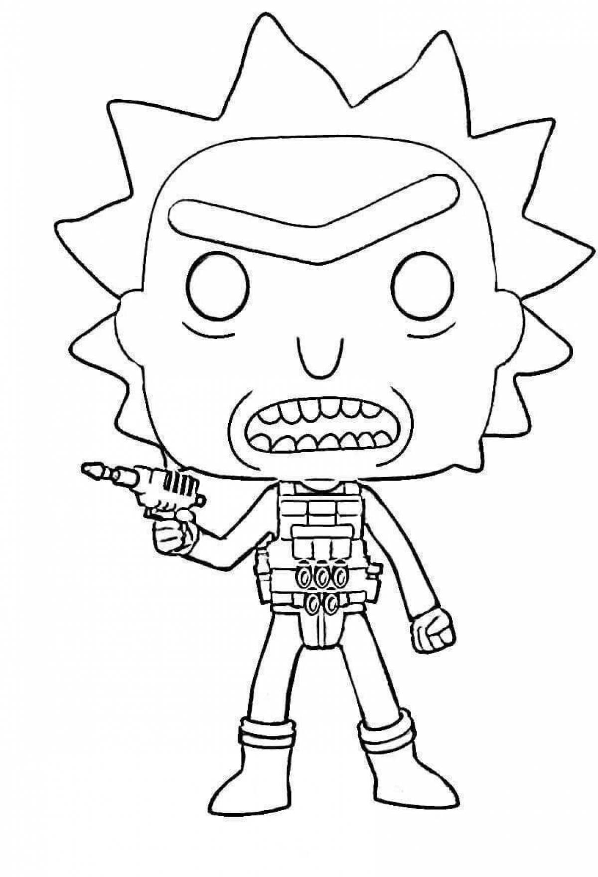 Funky funko pop fortnite coloring page