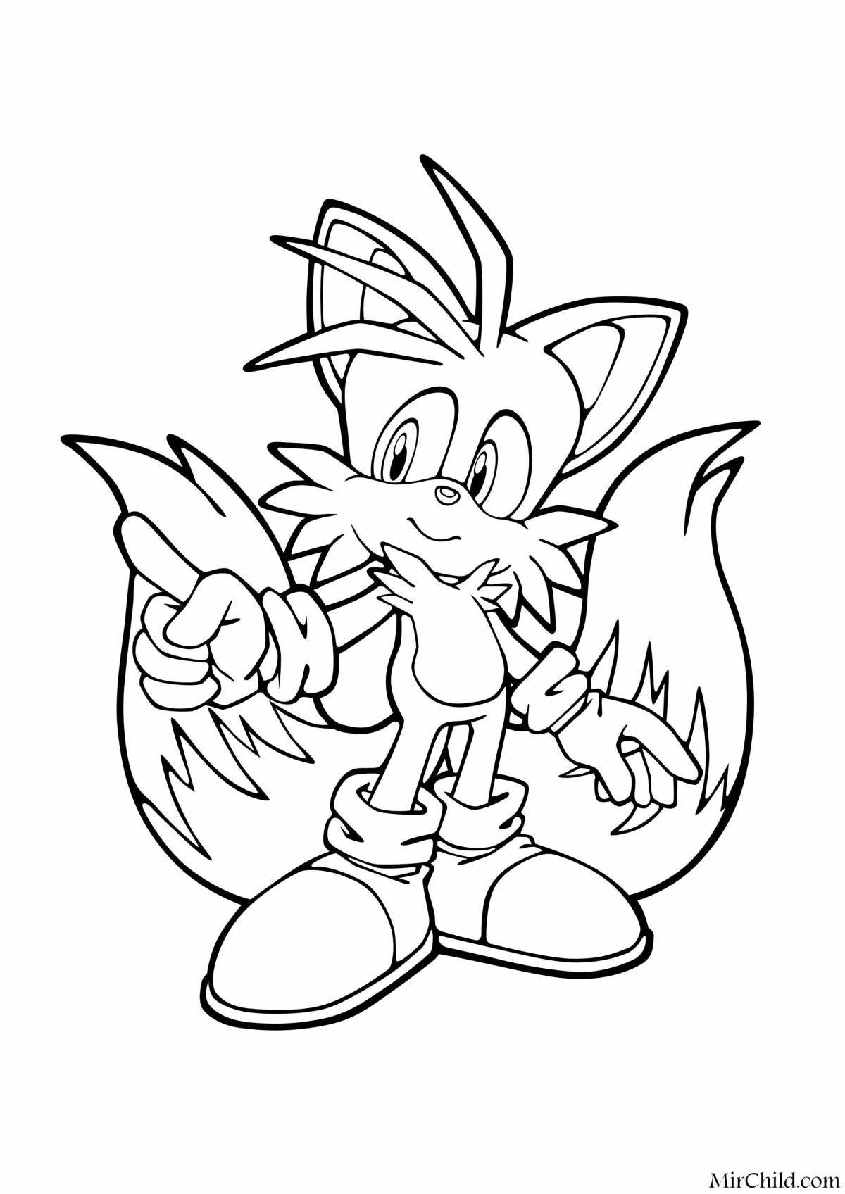 Miles Tails Prower's adorable coloring book