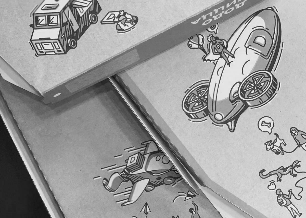 Photo Pizzeria dodo bright coloring