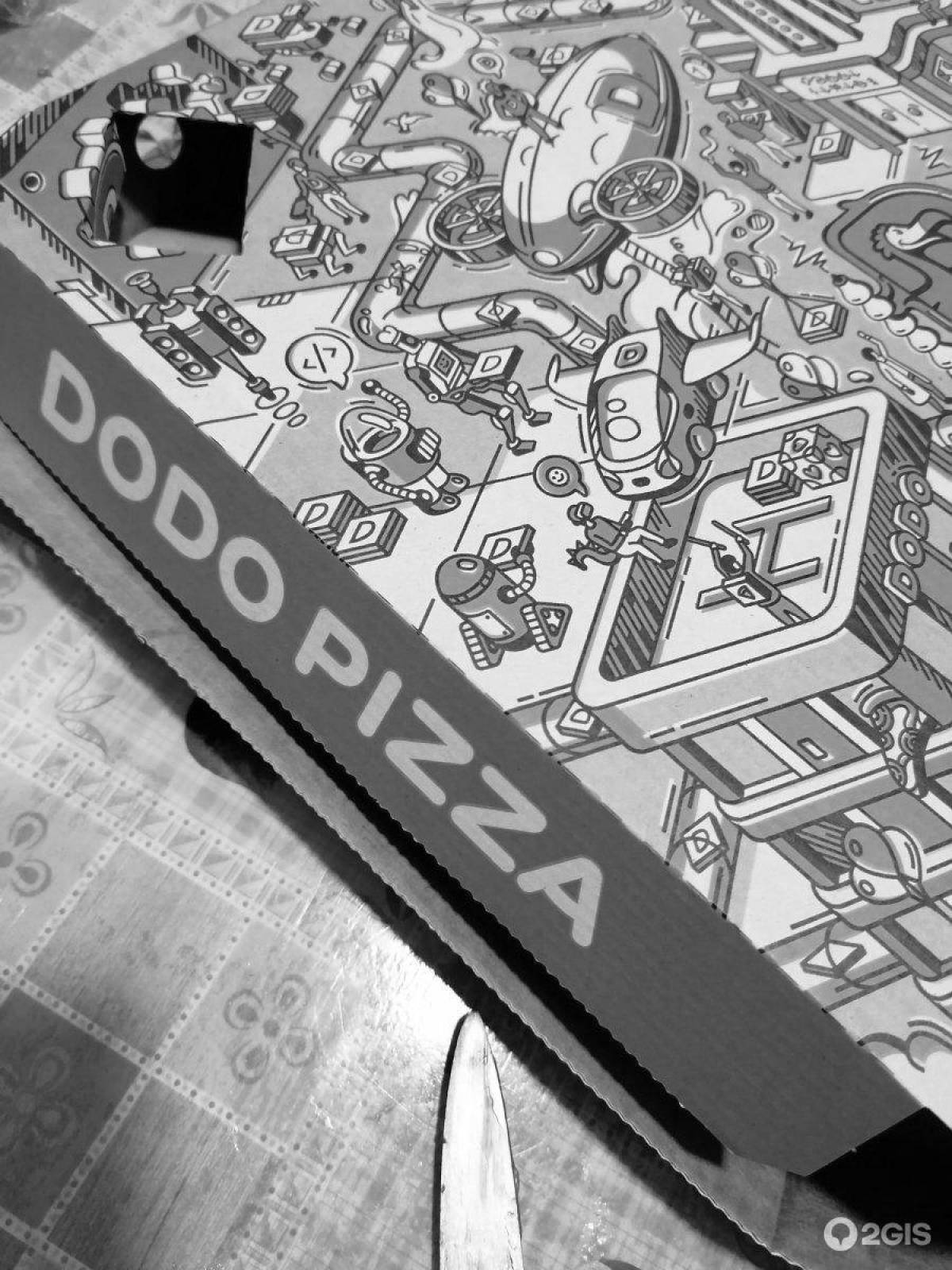 Coloring page playful pizzeria dodo