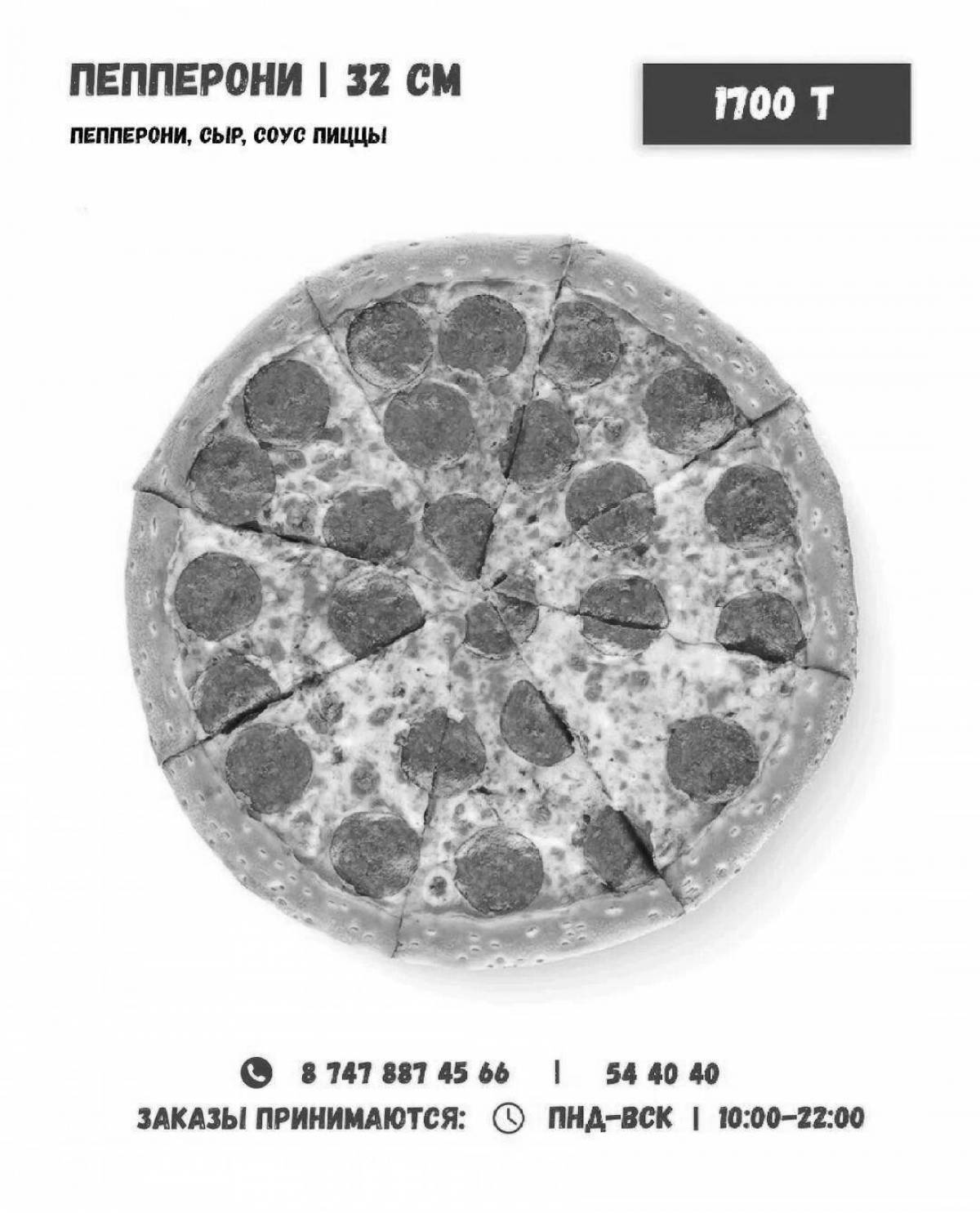 Photo Colorful dodo pizzeria coloring book