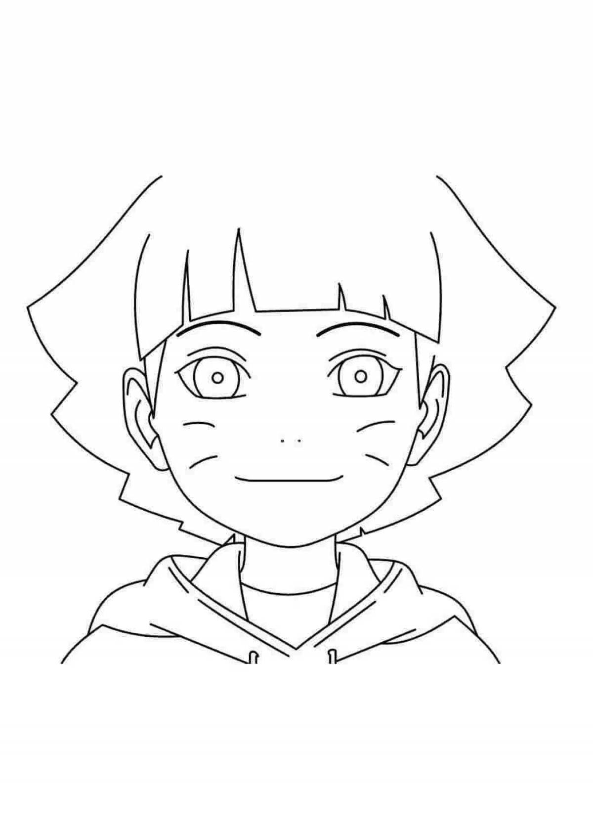 Boruto mystical coloring with jogan