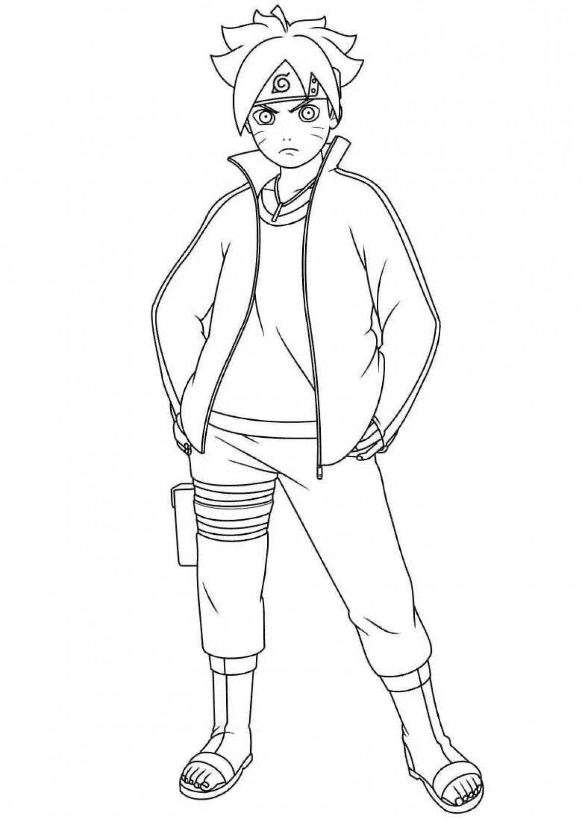 Boruto jogan glitter coloring book