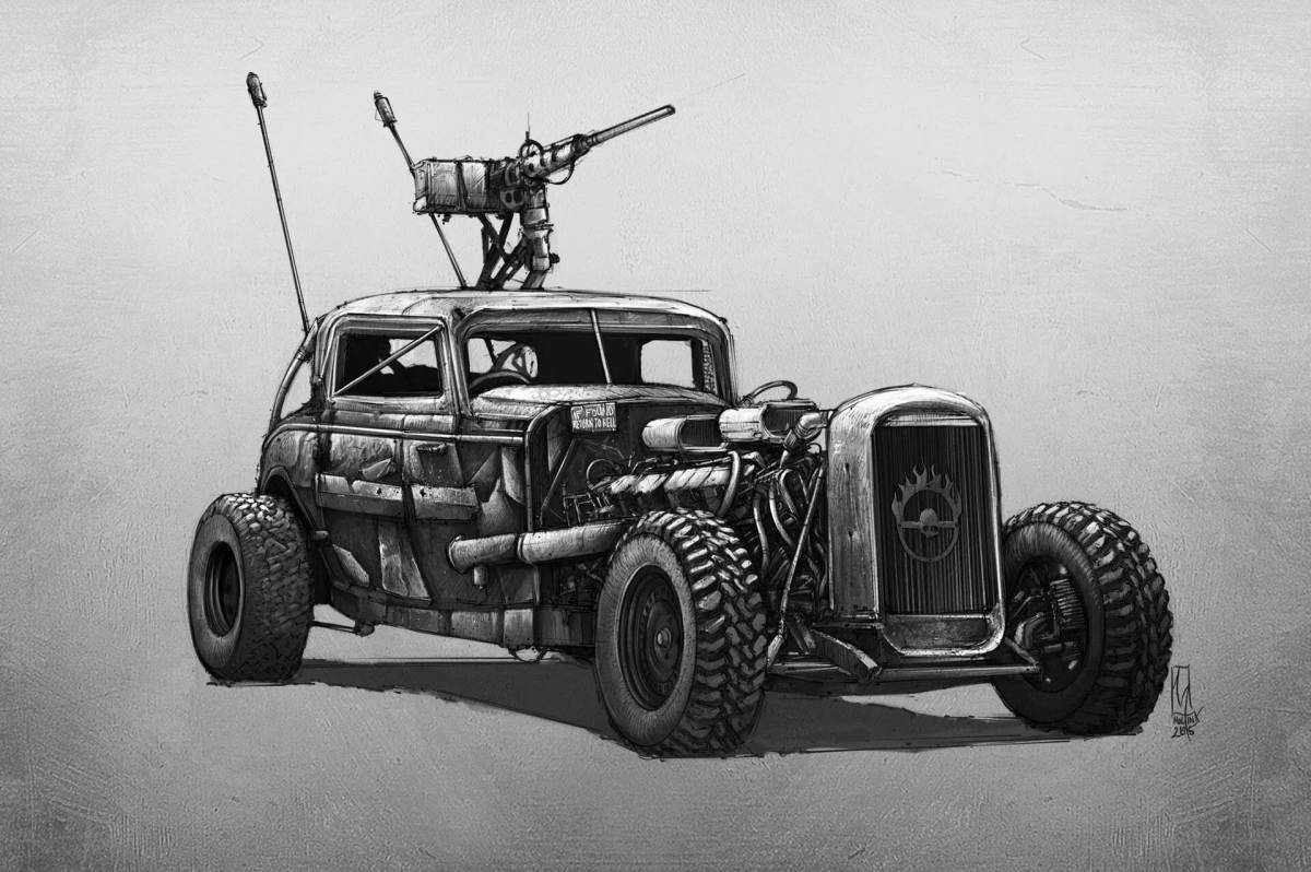 Colorful crossout car coloring page