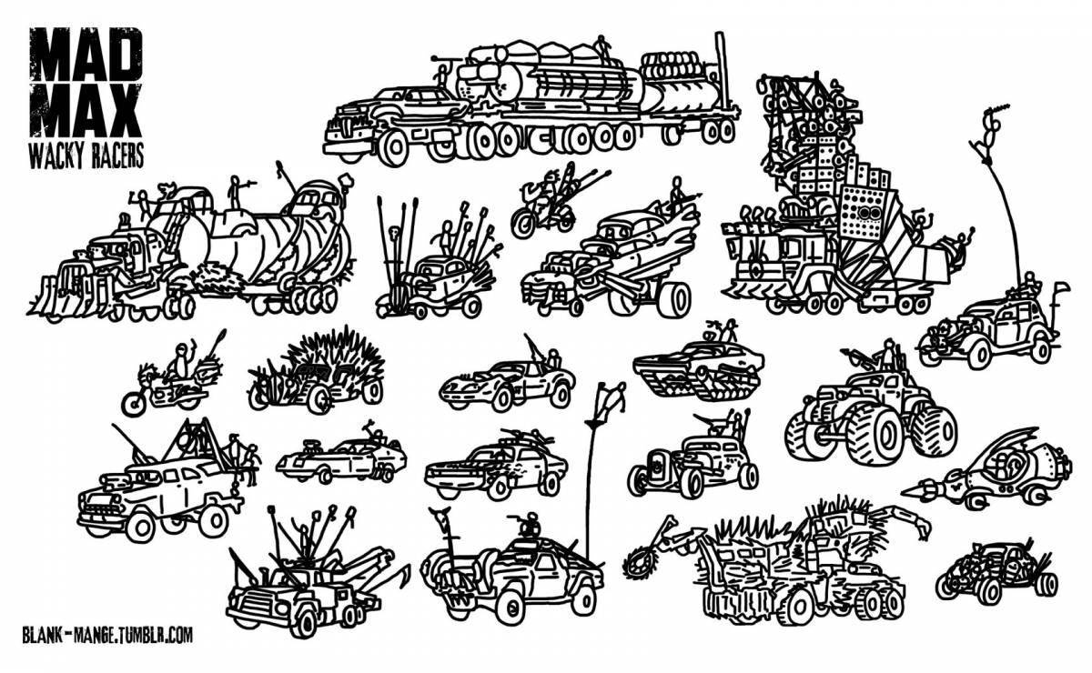 Coloring book shiny crossout car