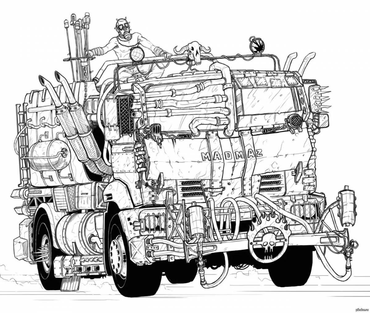 Coloring page gorgeous crossout car