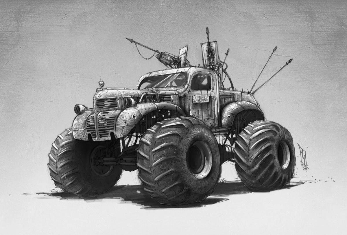 Coloring page elegant car crossout