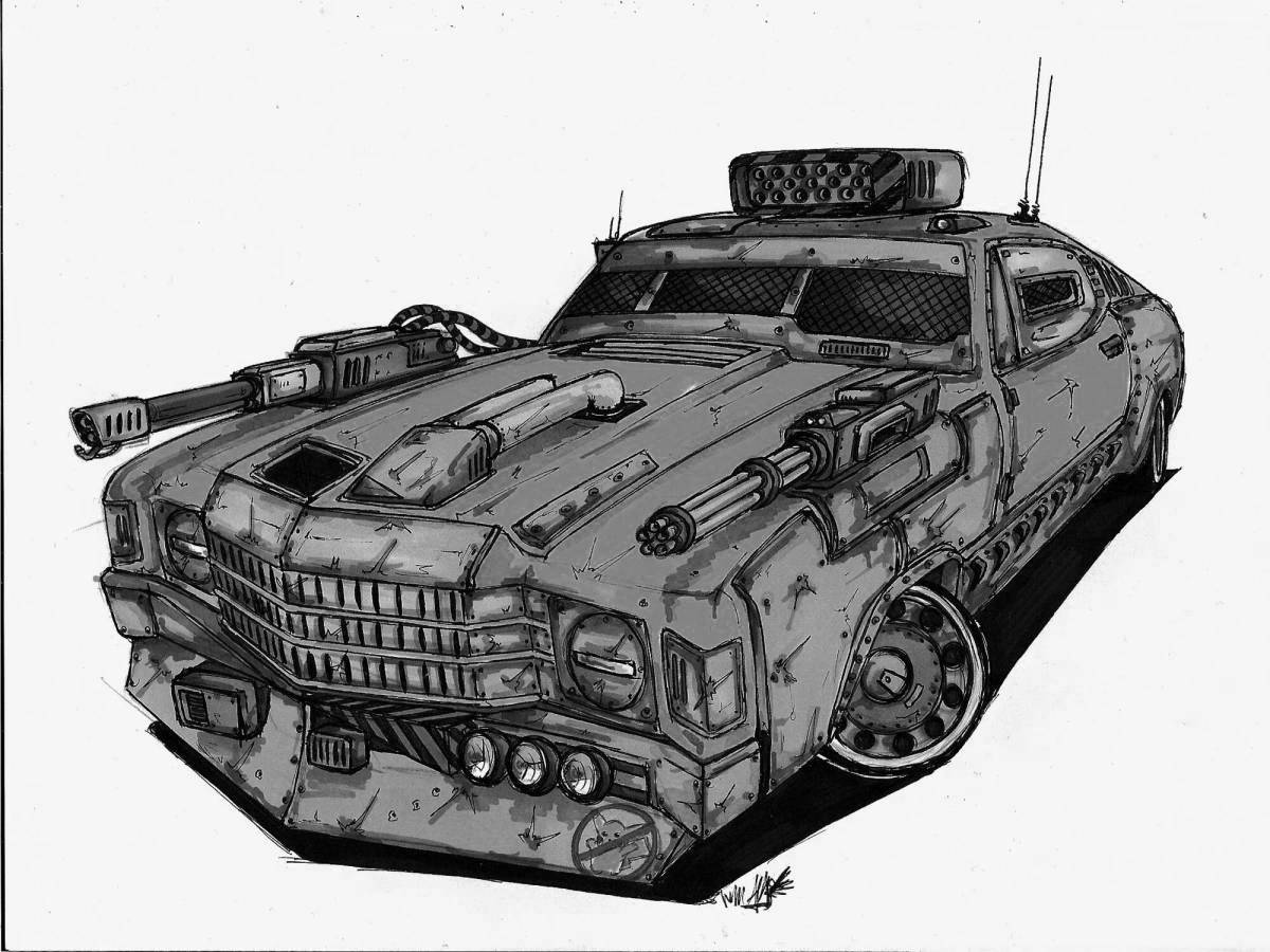 Fun coloring of cars crossout