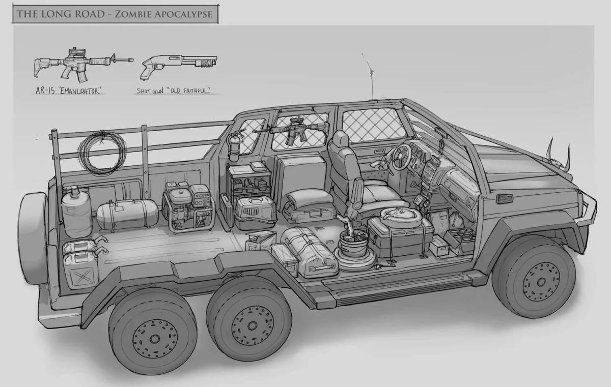 Crossout car coloring book