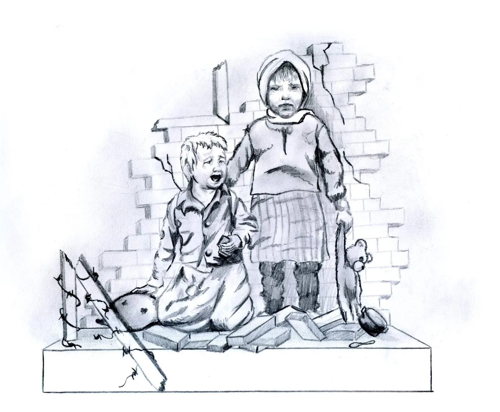 Дети войны рисунок #15