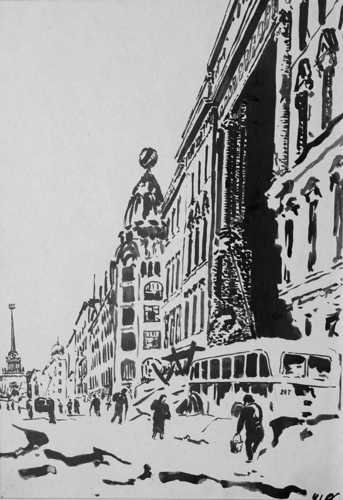 Photo The shining figure of besieged Leningrad