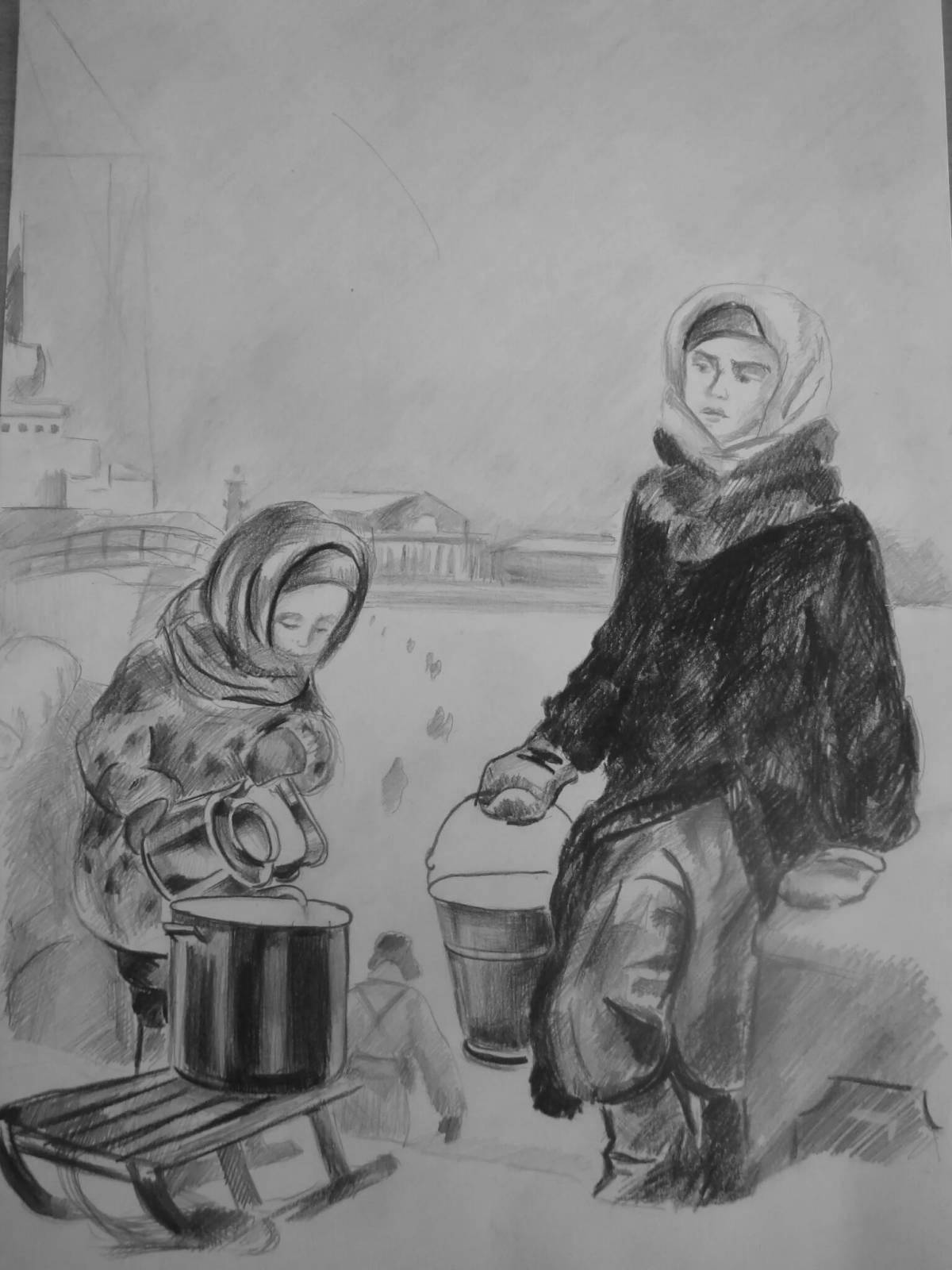 Photo Brilliant figure of besieged Leningrad