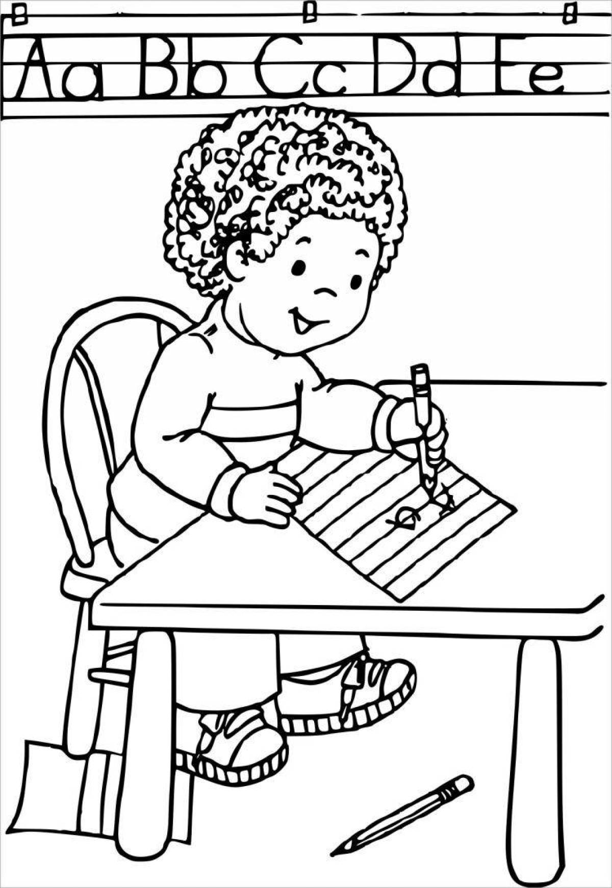 Student coloring book for kids
