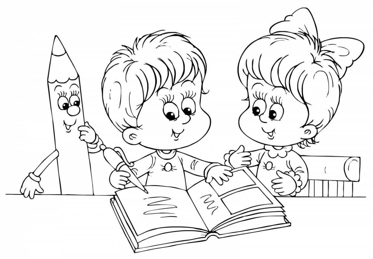 Creative preschool student coloring book