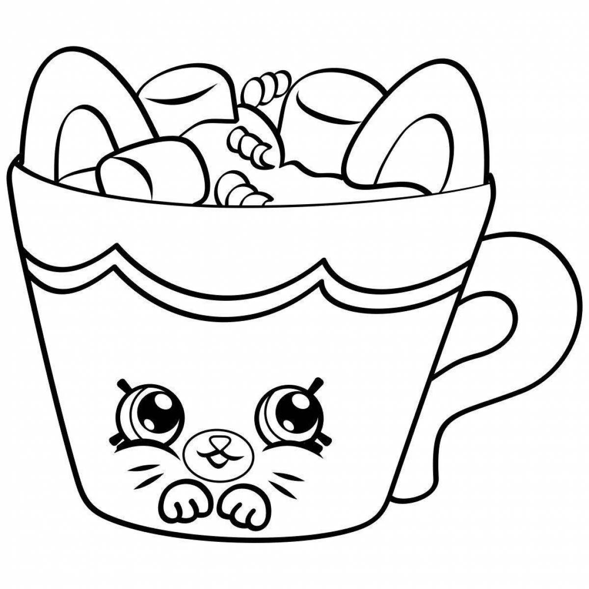 Pretty sweets coloring pages for girls