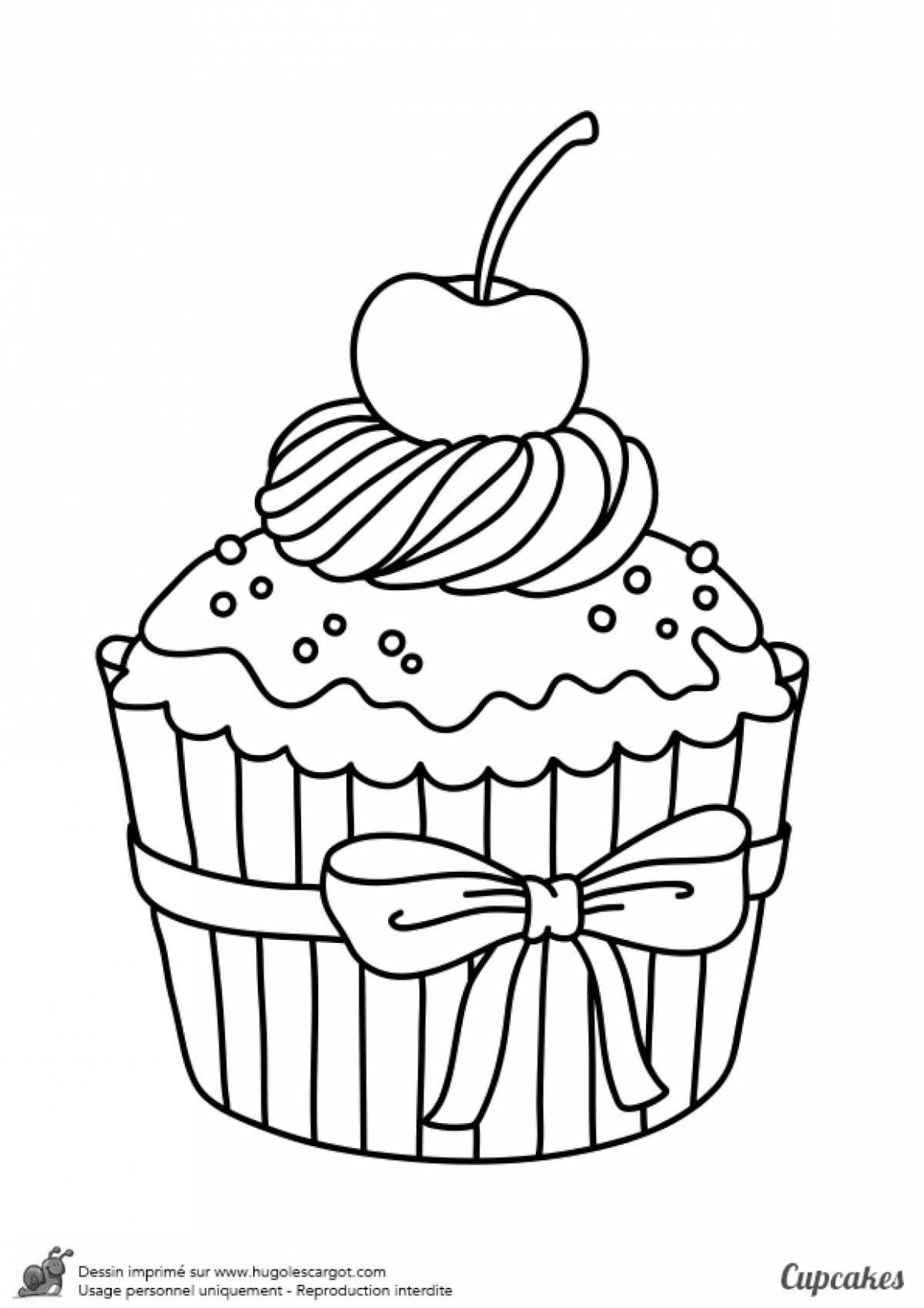Delicious sweets coloring book for girls