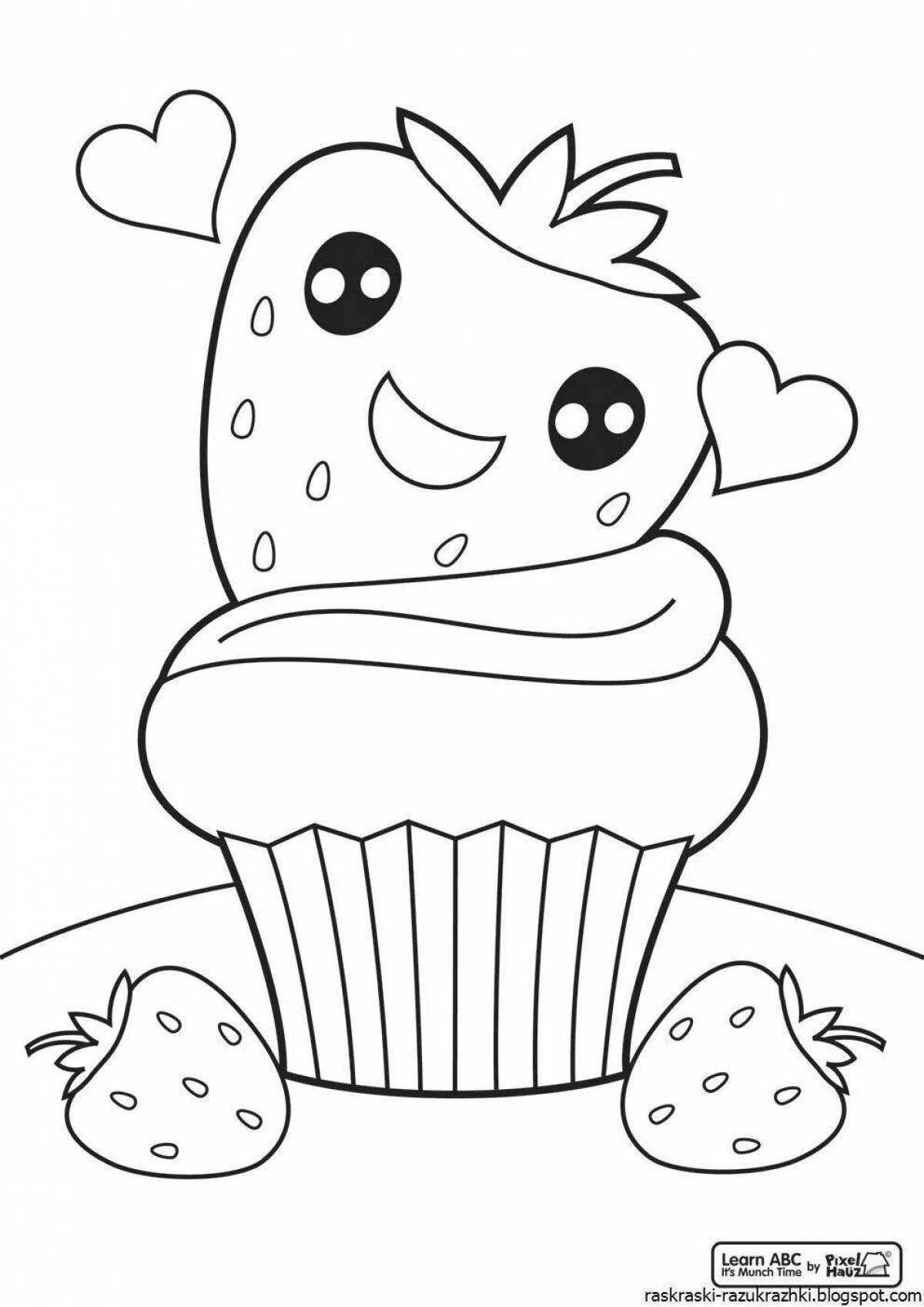 Delicious sweets coloring pages for girls