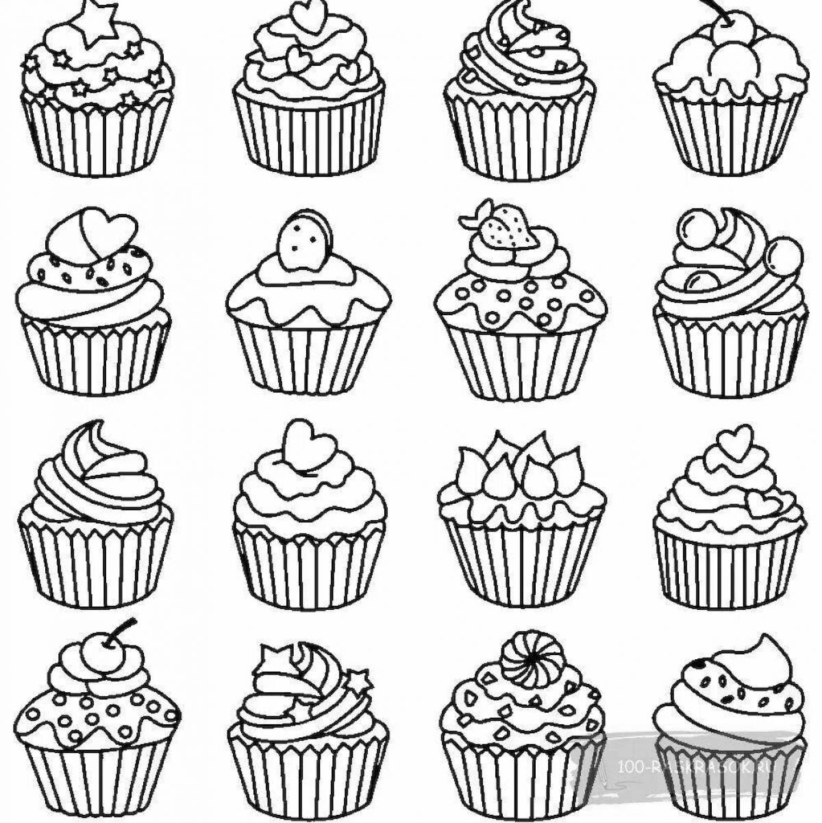 Fancy sweets coloring pages for girls