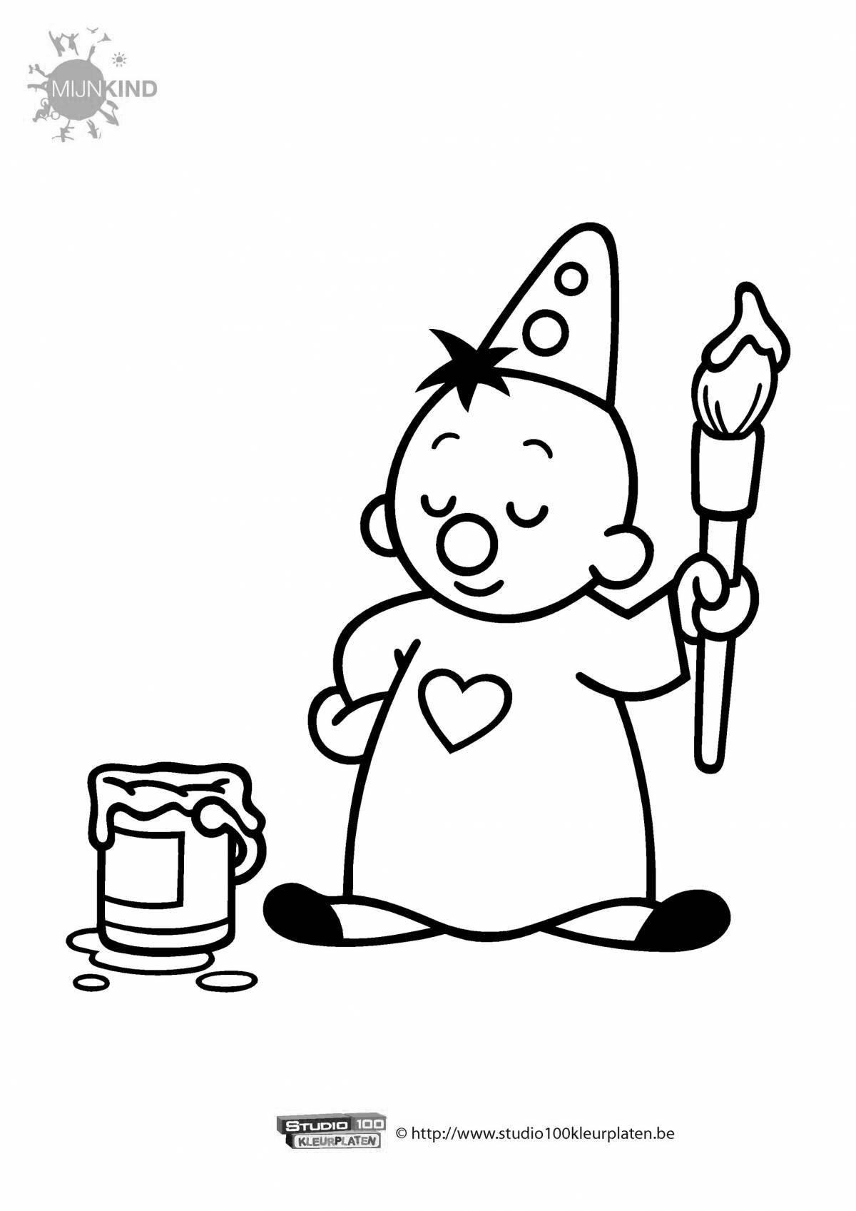 Adorable figurine coloring the coloring page