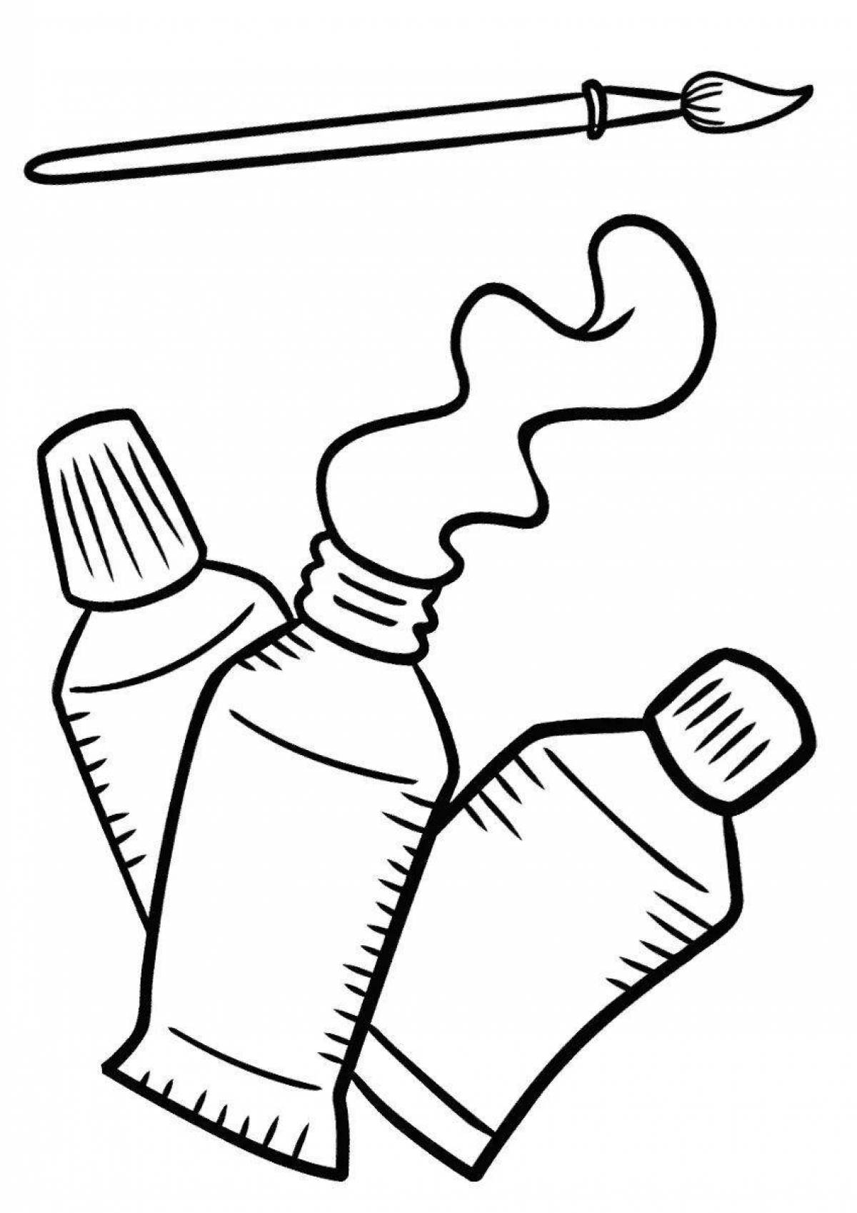 Charming figurine coloring page