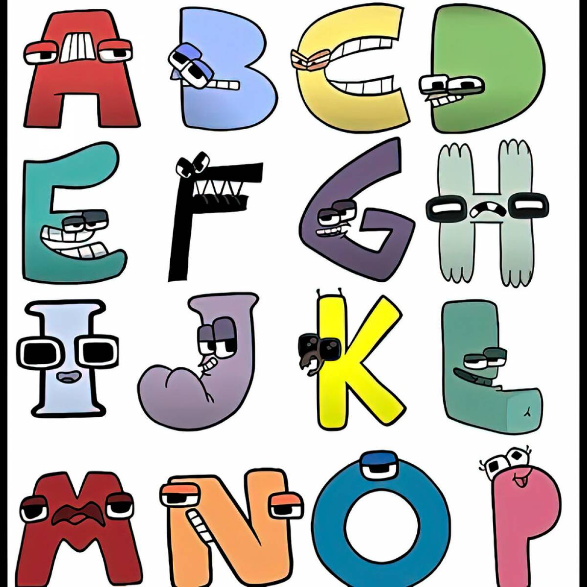 Привлекательная раскраска alphabet lore f