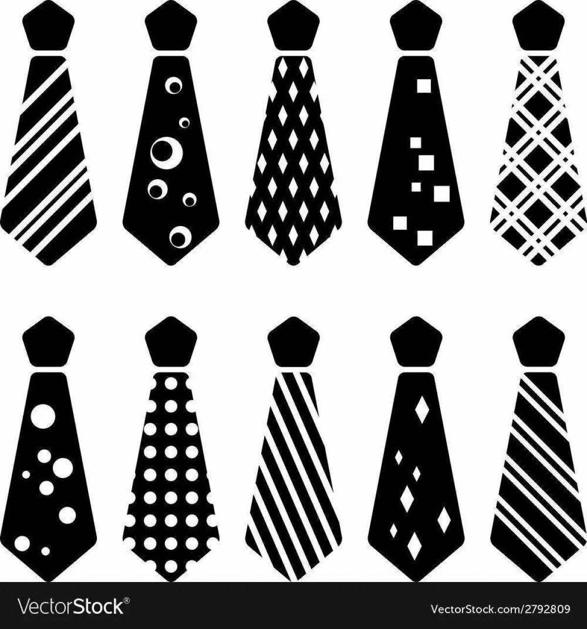 Раскраска яркий галстук для папы