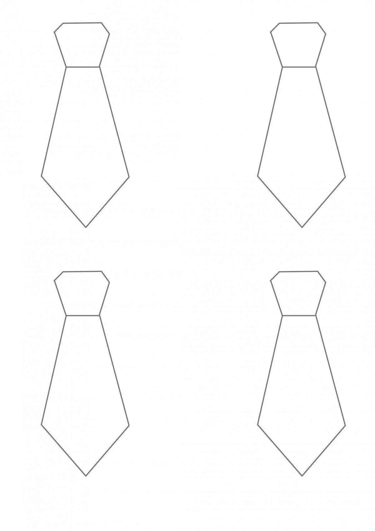 Веселый галстук-раскраска для папы