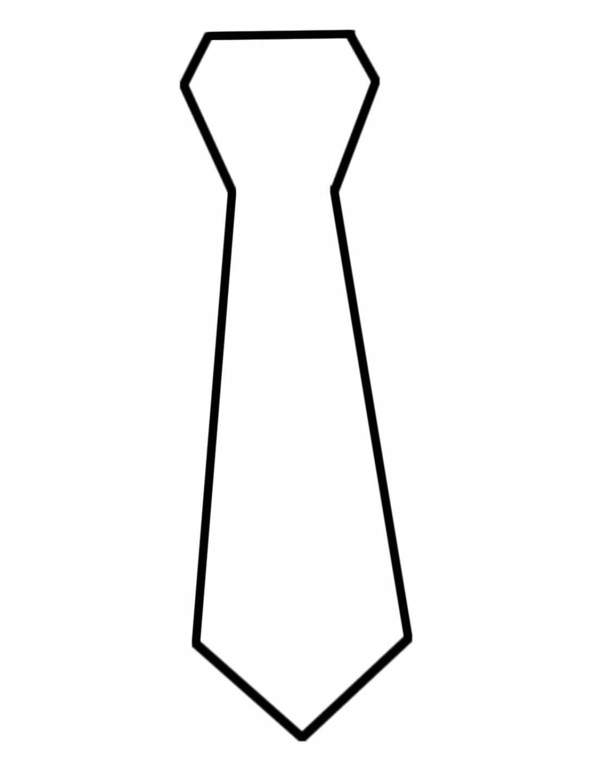 Coloring page stylish tie for dad