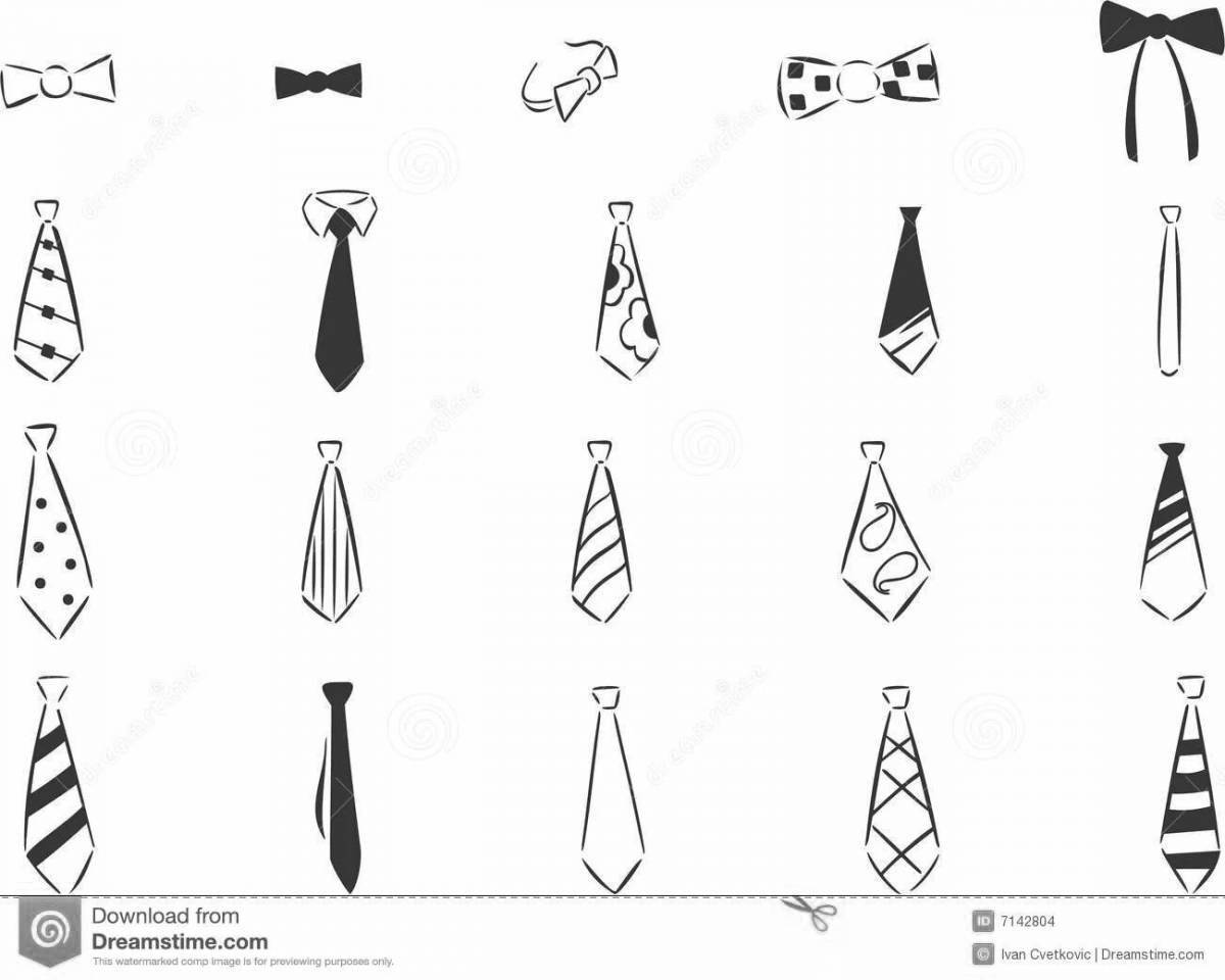Классный галстук-раскраска для папы