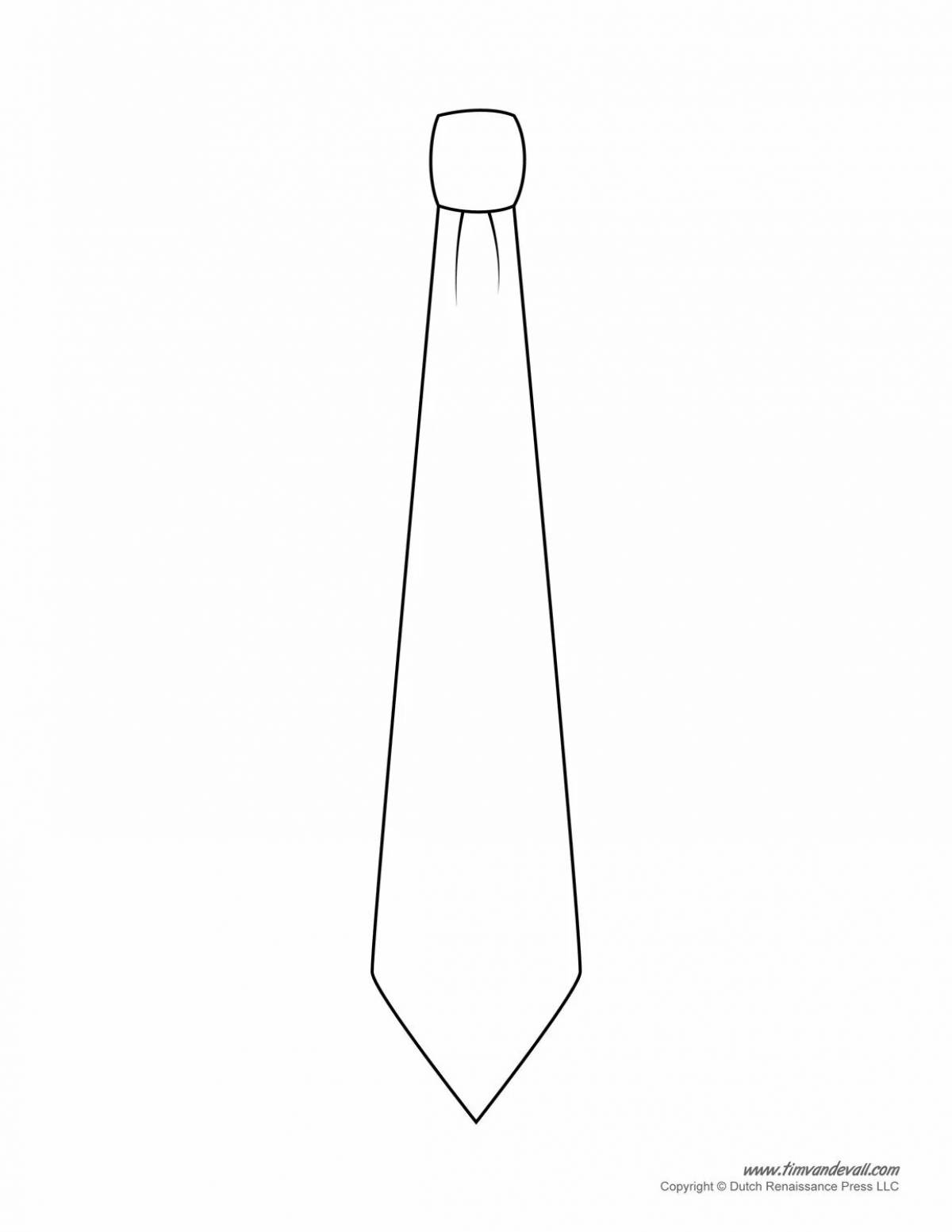 Страница раскраски «очаровательный галстук» для папы