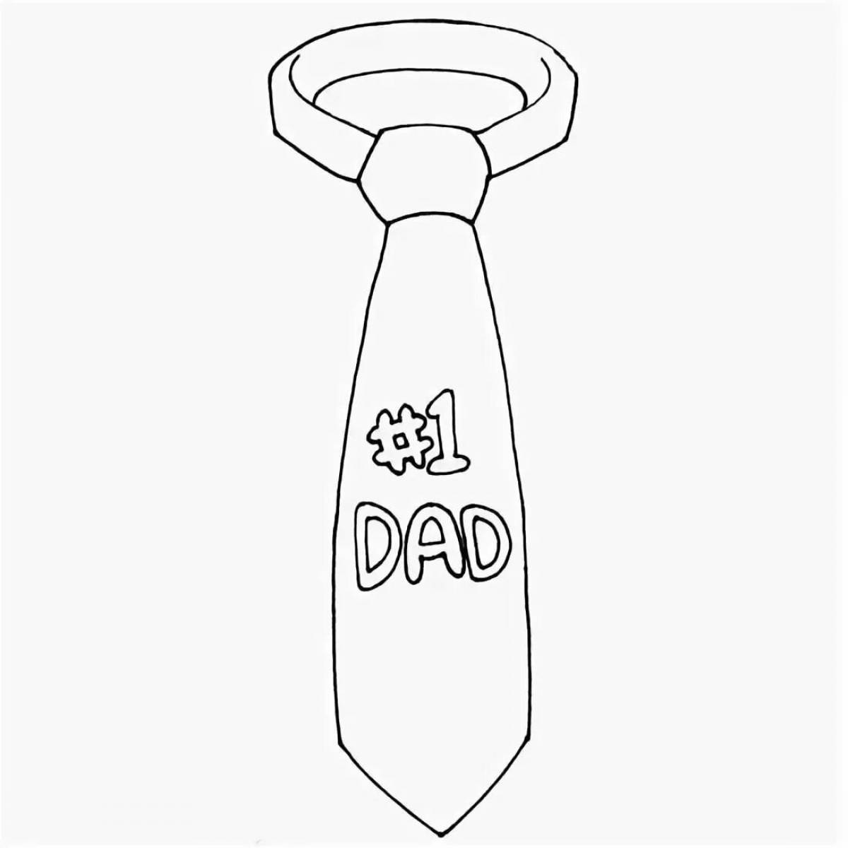 Раскраска lovely tie для папы