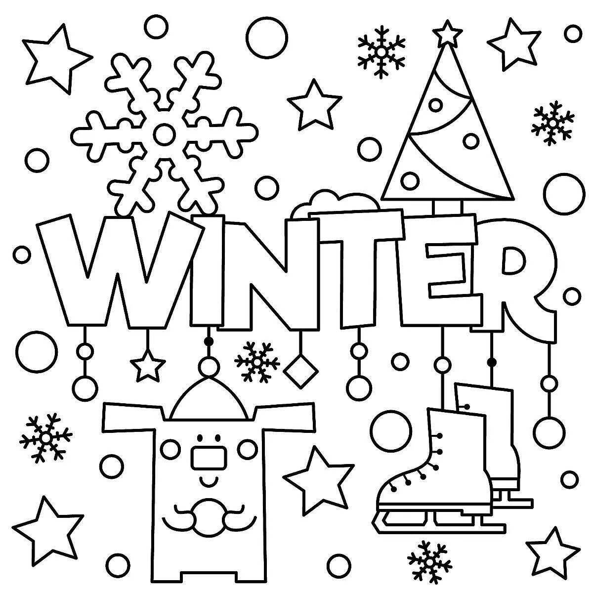 A playful December coloring book for kids