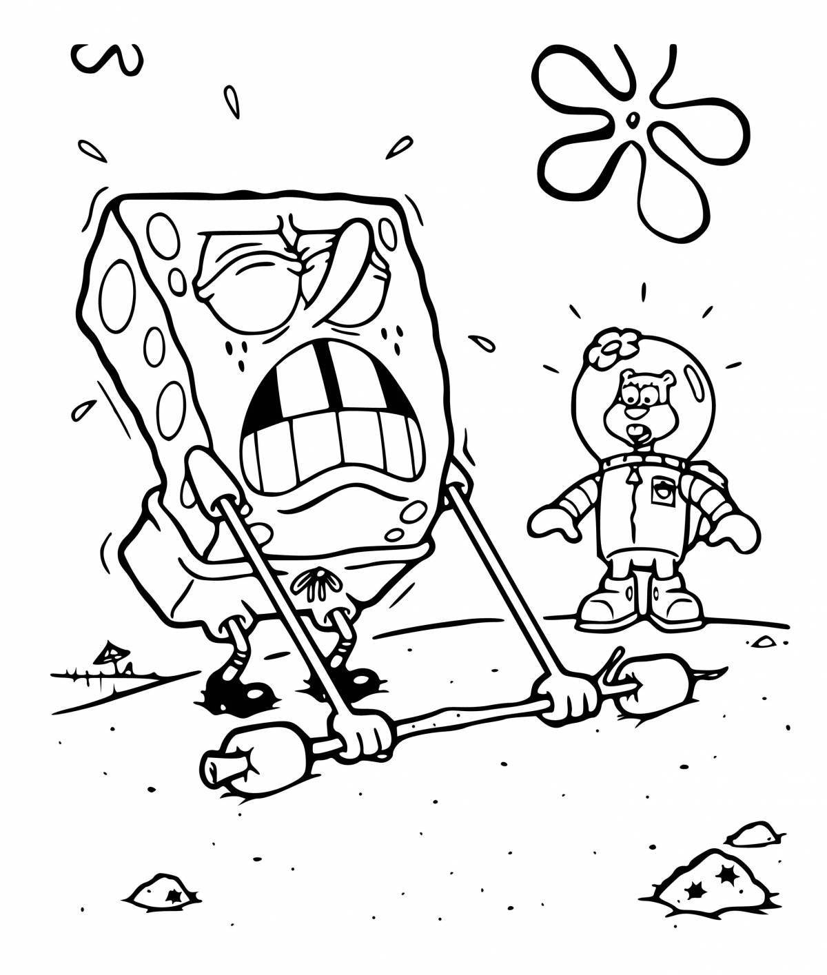 Adorable spongebob coloring game