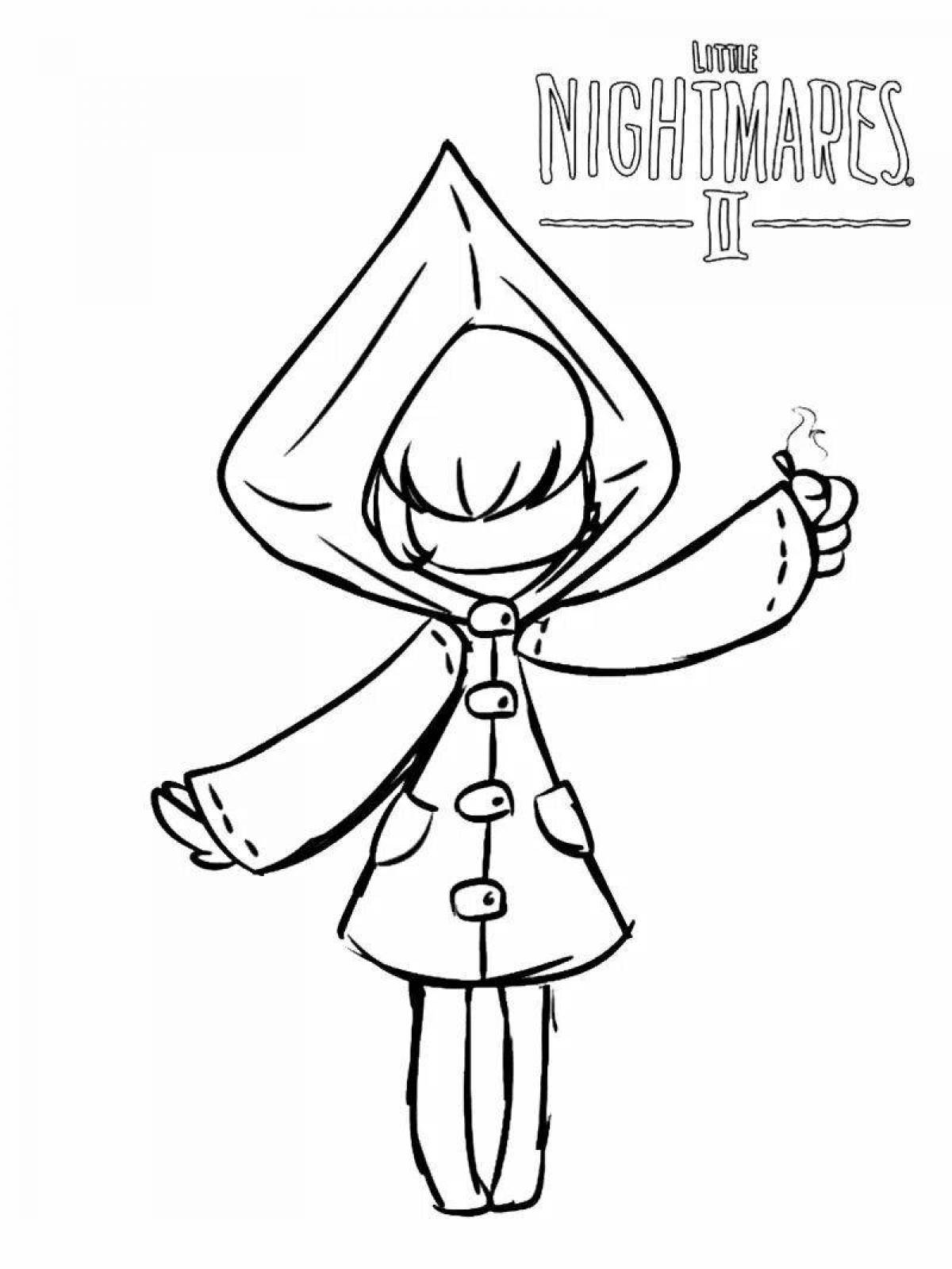 Adorable coloring book little nightmares 2