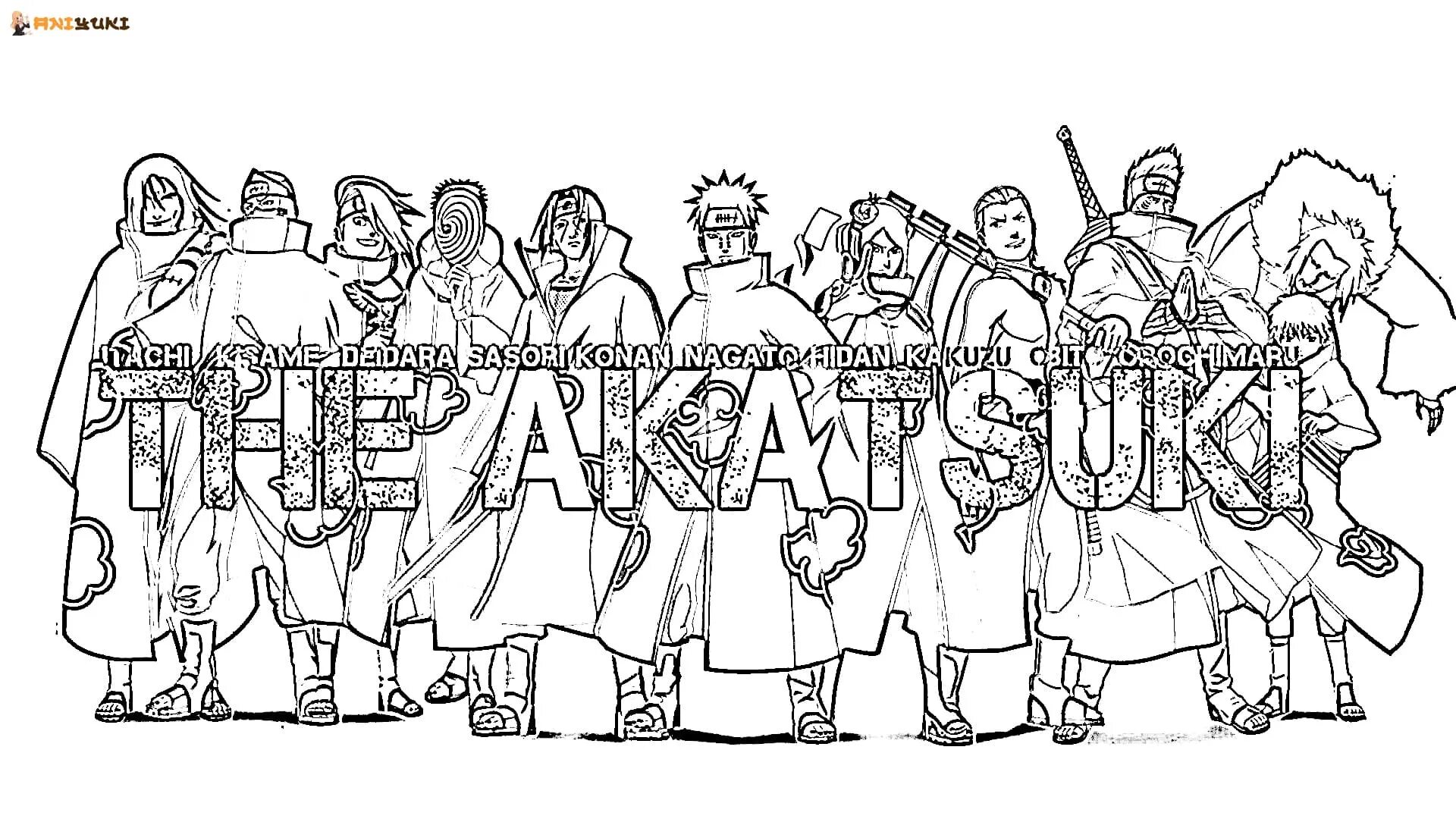 Naruto akatsuki creative coloring book