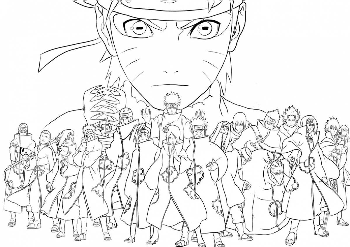 Inspired akatsuki naruto coloring book