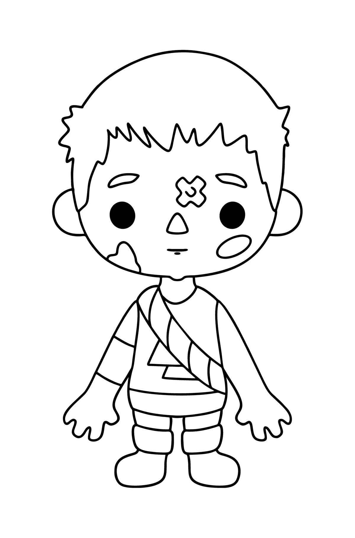 Charming toca life world coloring page