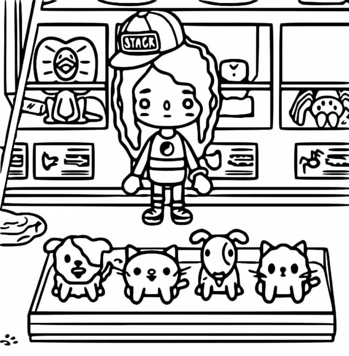 Glorious toca life world coloring page