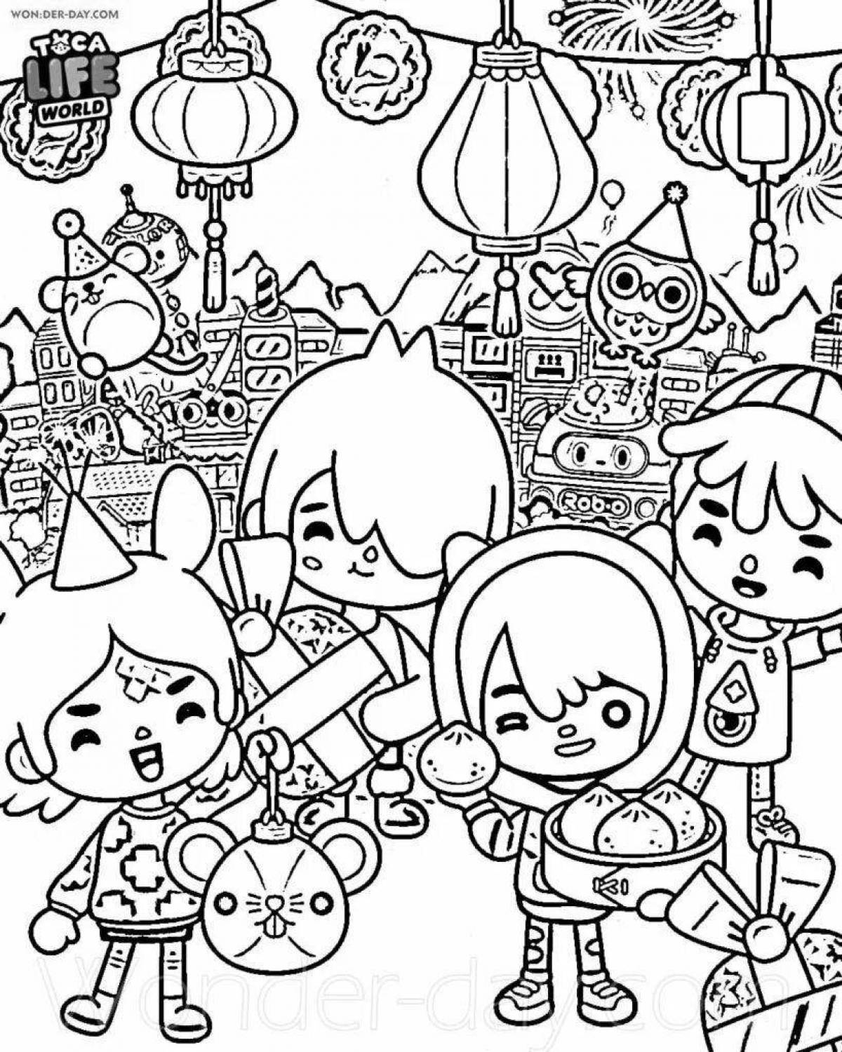 Toca life world amazing coloring page