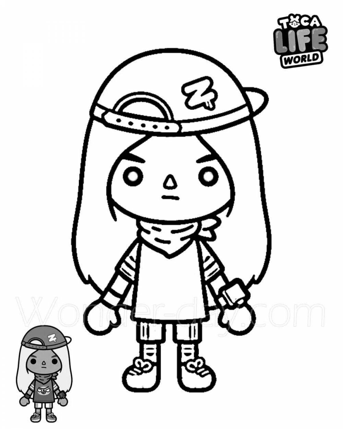 Toca life world coloring page