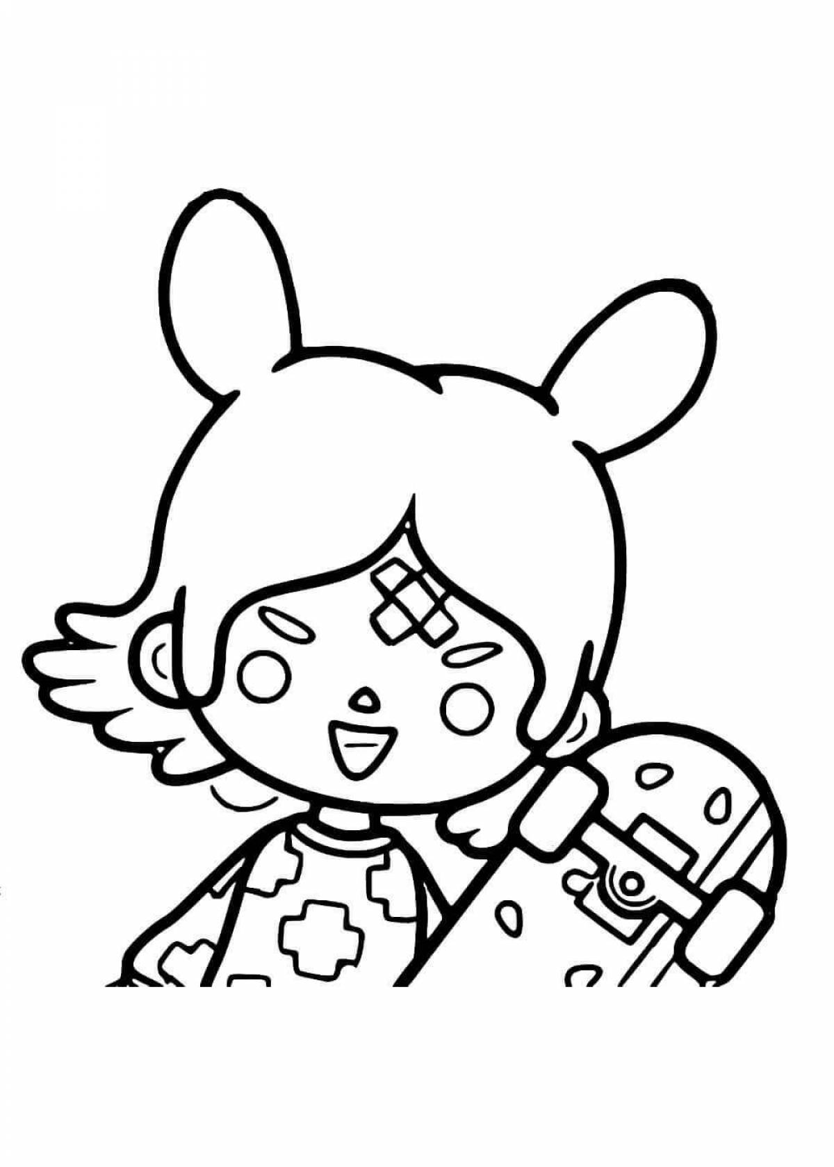 Charming toca life world coloring page