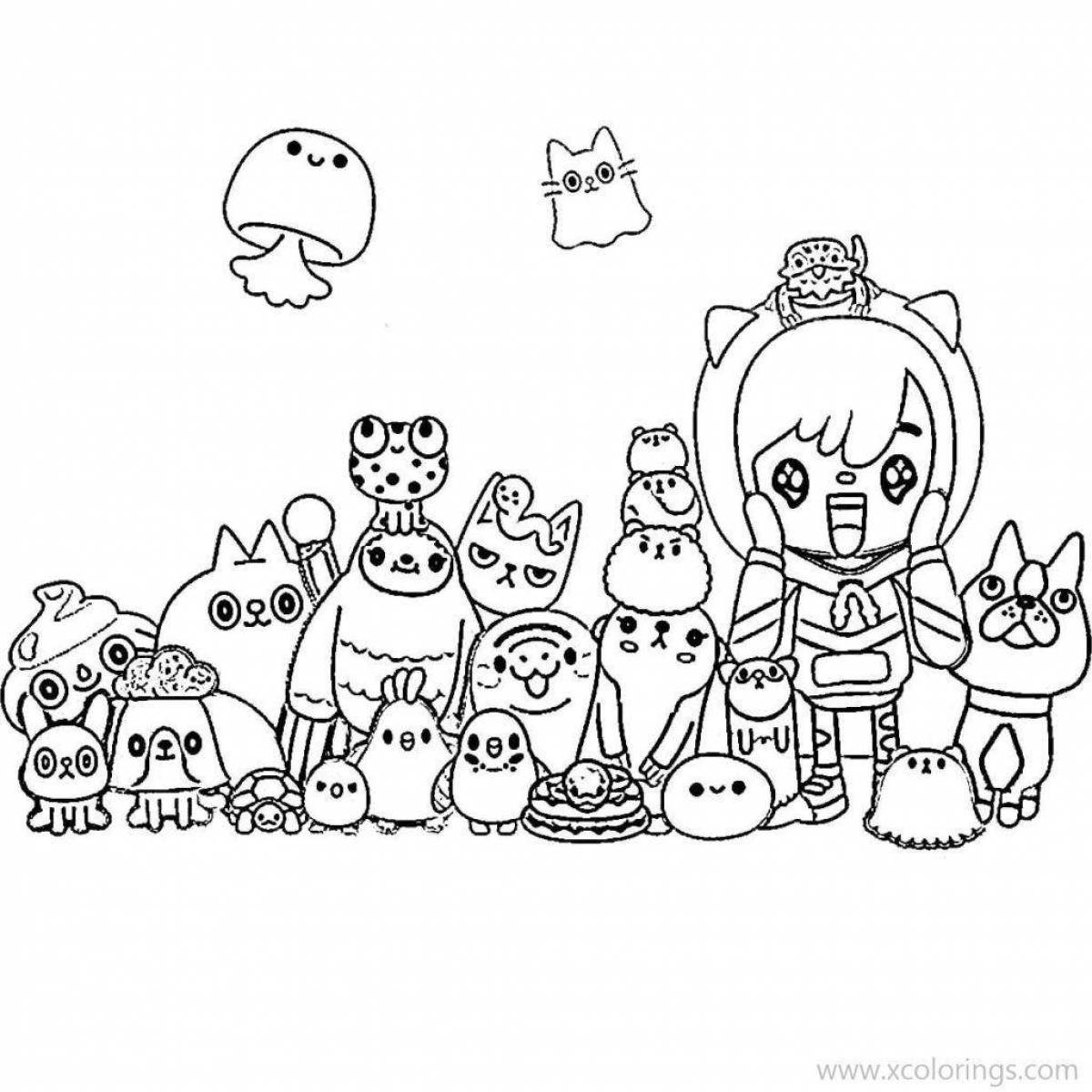 Toca life world cute coloring page
