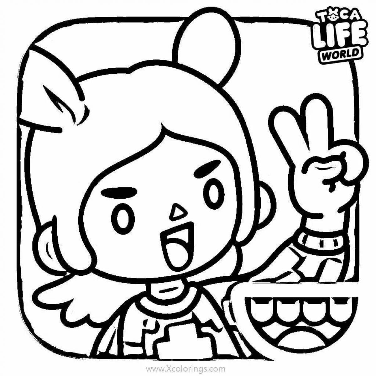 Toca life world live coloring page