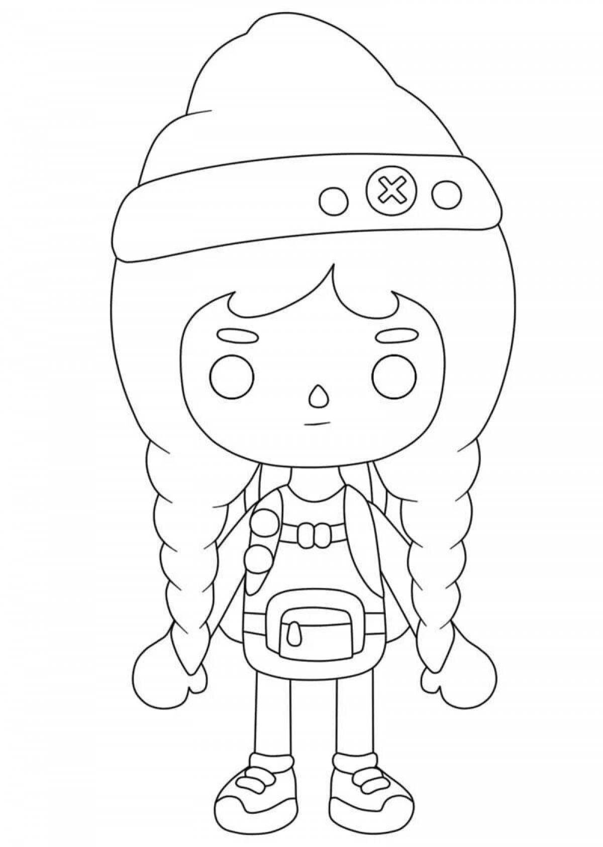 Toca life world animated coloring page
